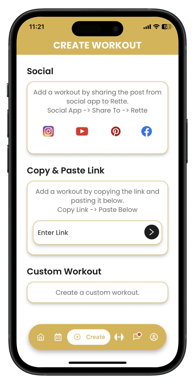 Create Custom Workouts